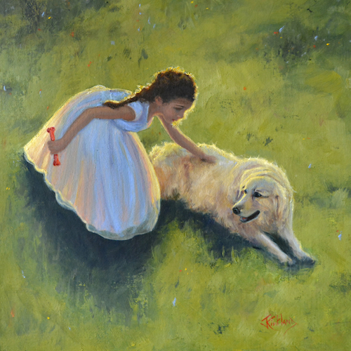 Such A Good Dog 15x15 $850 at Hunter Wolff Gallery